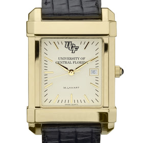 UCF Men&#39;s Gold Quad with Leather Strap Shot #1
