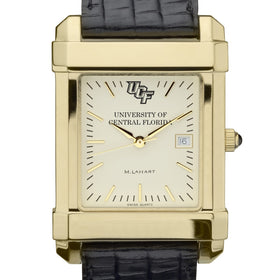 UCF Men's Gold Quad with Leather Strap Shot #1