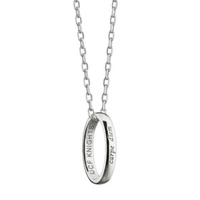 UCF Monica Rich Kosann "Carpe Diem" Poesy Ring Necklace in Silver Shot #1