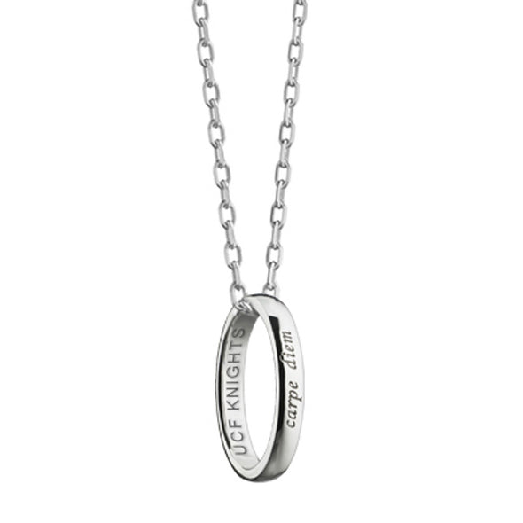 UCF Monica Rich Kosann "Carpe Diem" Poesy Ring Necklace in Silver Shot #1