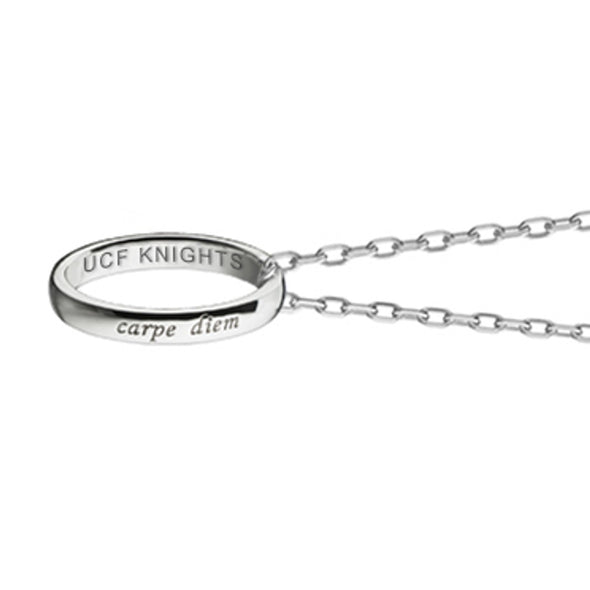 UCF Monica Rich Kosann "Carpe Diem" Poesy Ring Necklace in Silver Shot #3