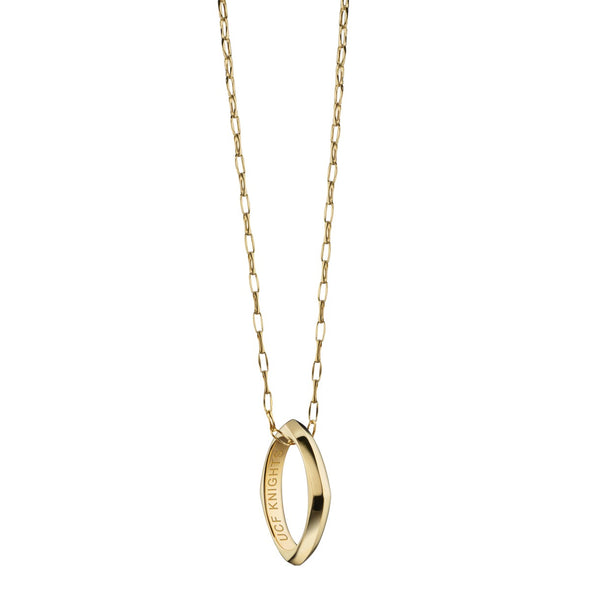 UCF Monica Rich Kosann Poesy Ring Necklace in Gold Shot #2
