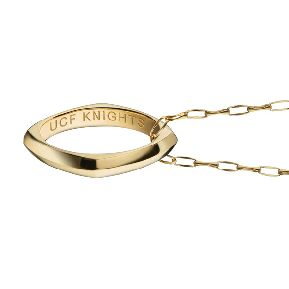 UCF Monica Rich Kosann Poesy Ring Necklace in Gold Shot #3
