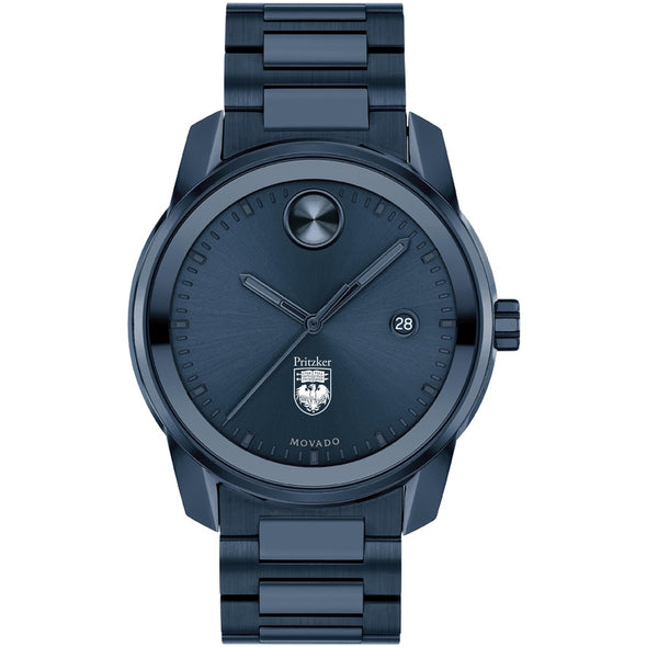 UChicago Pritzker School of Medicine Men's Movado BOLD Blue Ion with Date Window Shot #2
