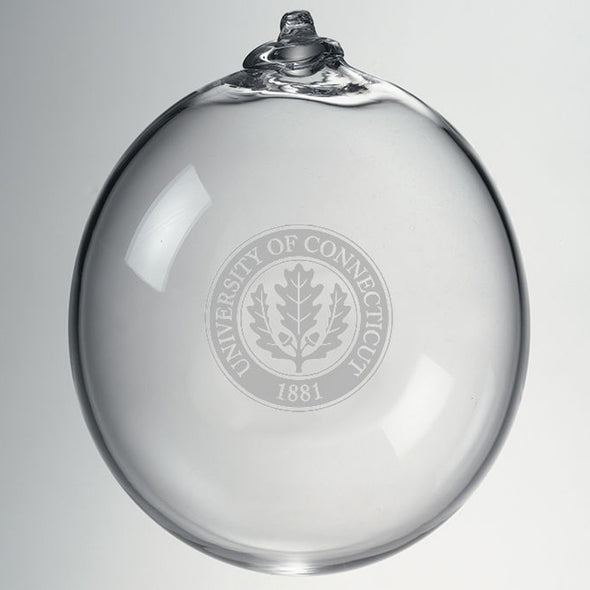 UConn Glass Ornament by Simon Pearce Shot #2