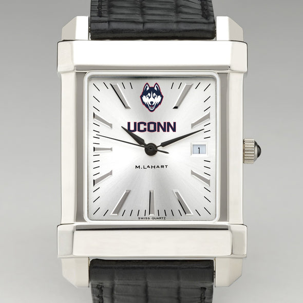 UConn Men's Collegiate Watch with Leather Strap Shot #1