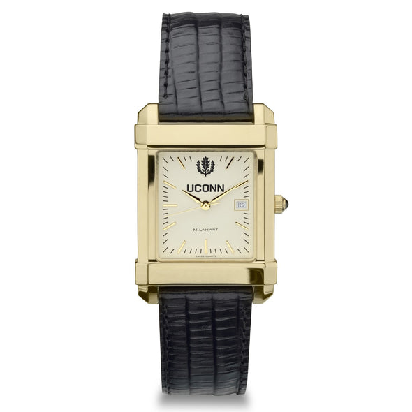 UConn Men's Gold Quad with Leather Strap Shot #2
