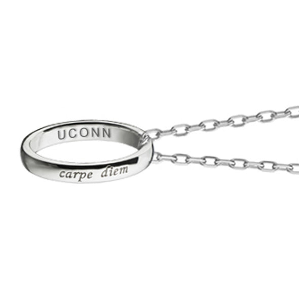 UConn Monica Rich Kosann &quot;Carpe Diem&quot; Poesy Ring Necklace in Silver Shot #3
