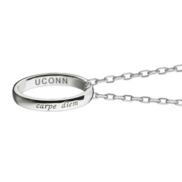 UConn Monica Rich Kosann "Carpe Diem" Poesy Ring Necklace in Silver Shot #3