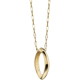 UConn Monica Rich Kosann Poesy Ring Necklace in Gold Shot #1
