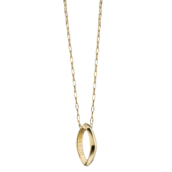 UConn Monica Rich Kosann Poesy Ring Necklace in Gold Shot #2