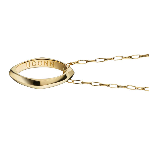 UConn Monica Rich Kosann Poesy Ring Necklace in Gold Shot #3