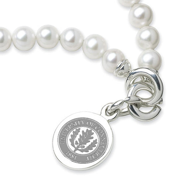 UConn Pearl Bracelet with Sterling Silver Charm Shot #2