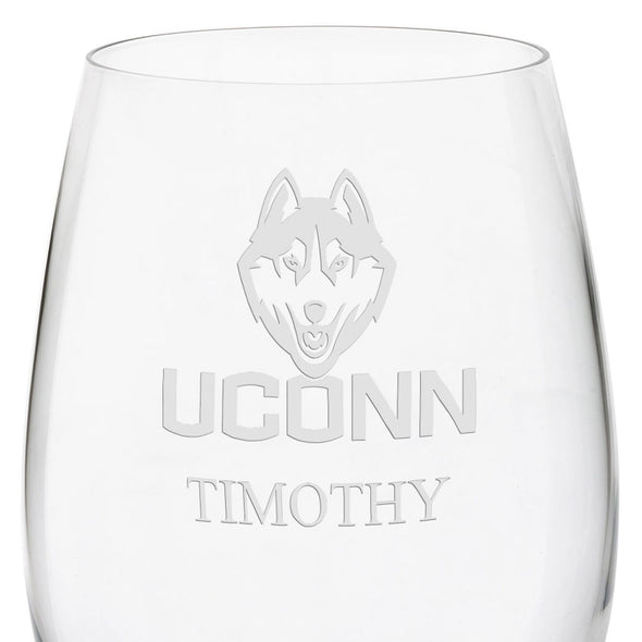 UConn Red Wine Glasses - Set of 4 Shot #3