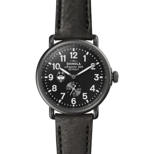 UConn Shinola Watch, The Runwell 41mm Black Dial Shot #2