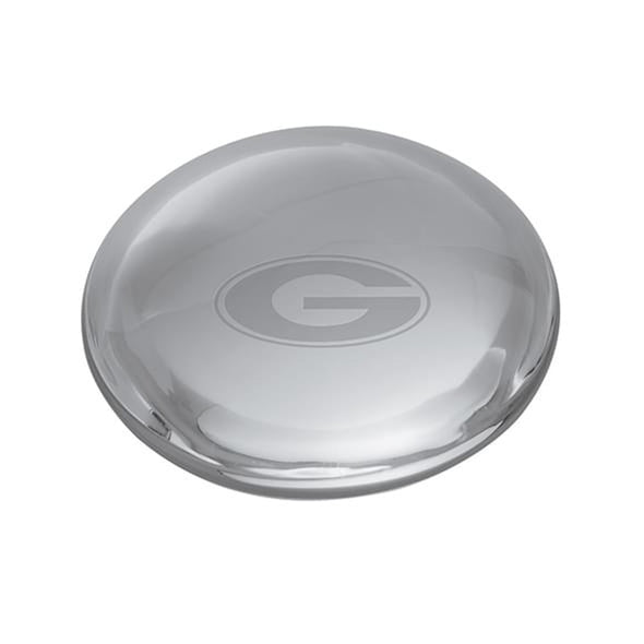 UGA Glass Dome Paperweight by Simon Pearce Shot #1