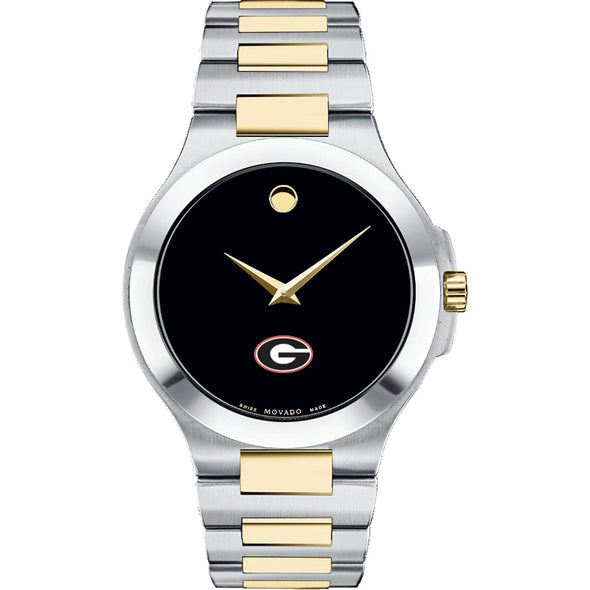 UGA Men&#39;s Movado Collection Two-Tone Watch with Black Dial Shot #2
