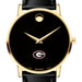 UGA Men's Movado Gold Museum Classic Leather