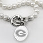 UGA Pearl Necklace with Sterling Silver Charm Shot #2