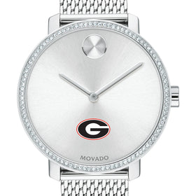 UGA Women's Movado Bold with Crystal Bezel & Mesh Bracelet Shot #1