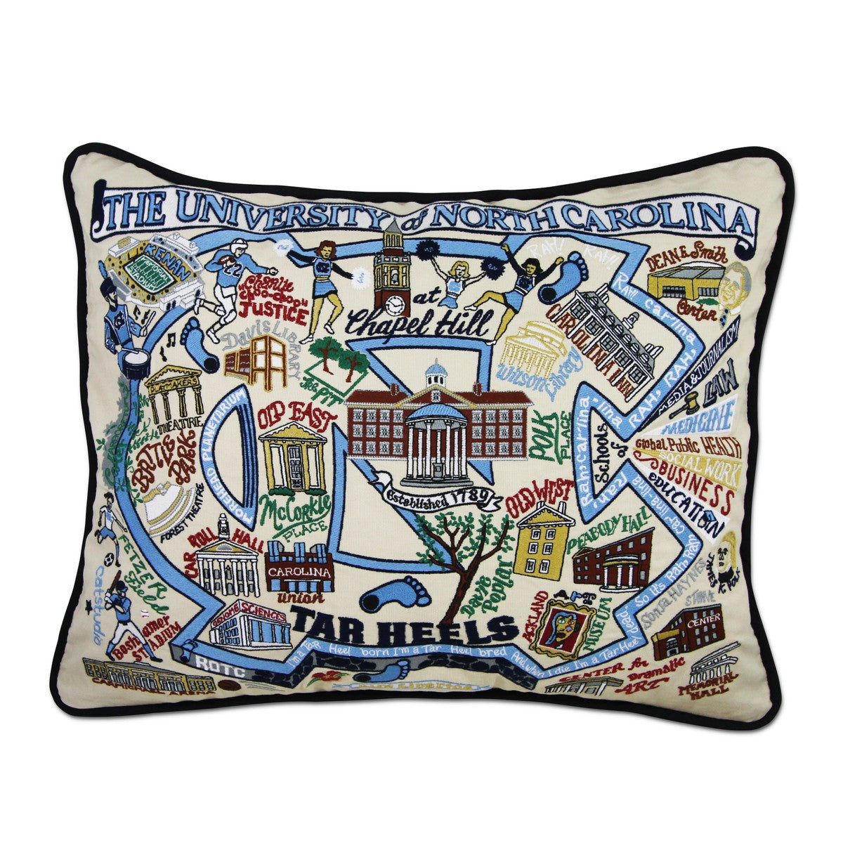 UNC Embroidered Pillow