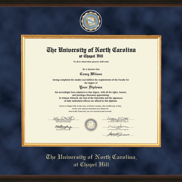 UNC Excelsior Diploma Frame Shot #2