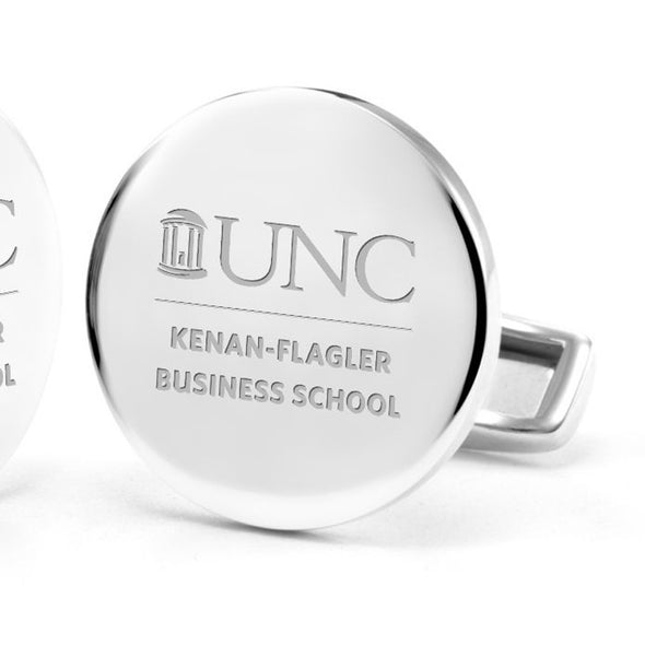 UNC Kenan-Flagler Cufflinks in Sterling Silver Shot #2