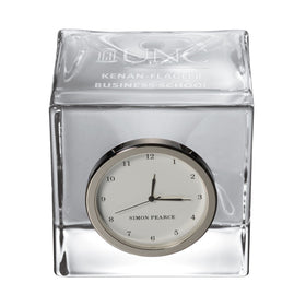 UNC Kenan-Flagler Glass Desk Clock by Simon Pearce Shot #1