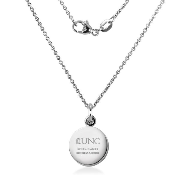 UNC Kenan-Flagler Necklace with Charm in Sterling Silver Shot #2
