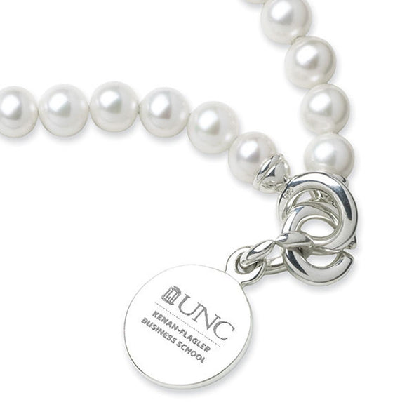 UNC Kenan-Flagler Pearl Bracelet with Sterling Silver Charm Shot #2