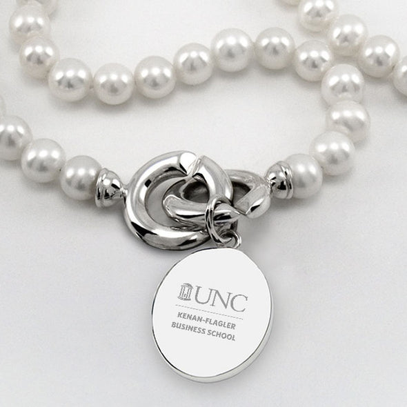 UNC Kenan-Flagler Pearl Necklace with Sterling Silver Charm Shot #2