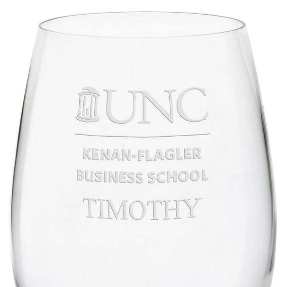 UNC Kenan-Flagler Red Wine Glasses - Set of 4 Shot #3