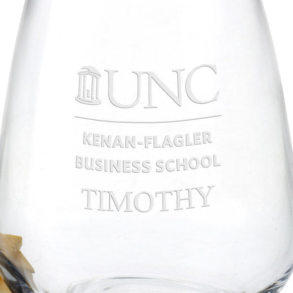 UNC Kenan-Flagler Stemless Wine Glasses - Set of 2 Shot #3