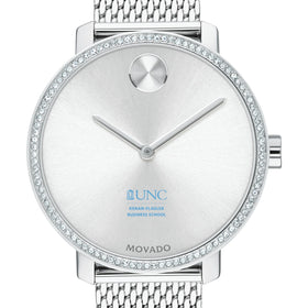 UNC Kenan-Flagler Women's Movado Bold with Crystal Bezel & Mesh Bracelet Shot #1