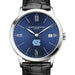 UNC Men's Baume et Mercier 40mm Classima Watch with Blue Dial & Black Leather Strap
