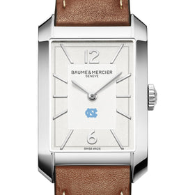 UNC Men's Baume et Mercier 43X27mm Hampton Watch with Silver Dial & Tan Leather Strap Shot #1