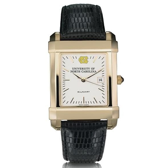 UNC Men's Gold Quad with Leather Strap Shot #2
