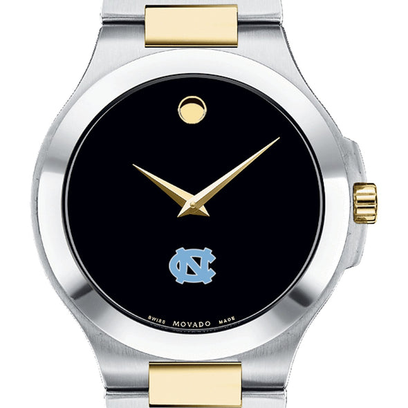 UNC Men&#39;s Movado Collection Two-Tone Watch with Black Dial Shot #1