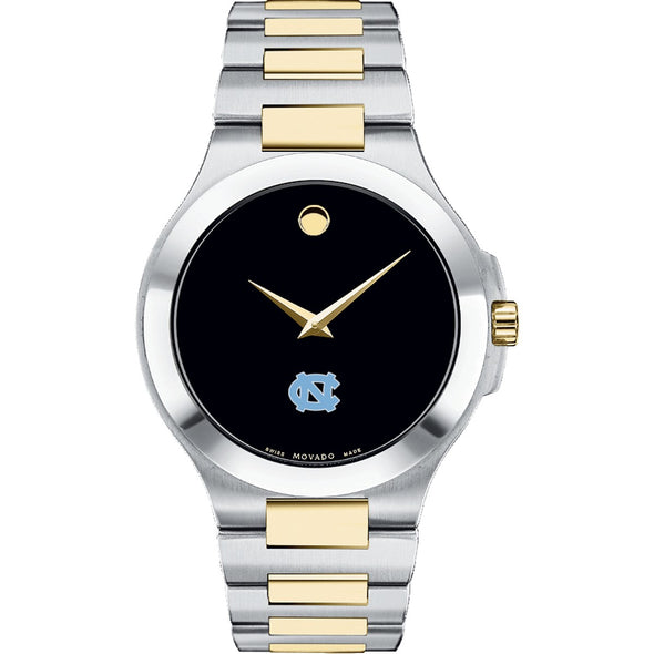 UNC Men&#39;s Movado Collection Two-Tone Watch with Black Dial Shot #2