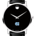 UNC Men's Movado Museum with Leather Strap
