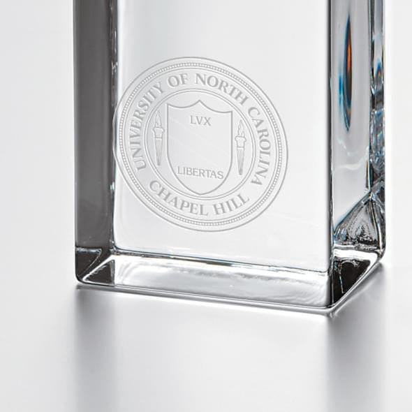 UNC Tall Glass Desk Clock by Simon Pearce Shot #2