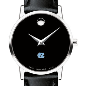 UNC Women's Movado Museum with Leather Strap Shot #1