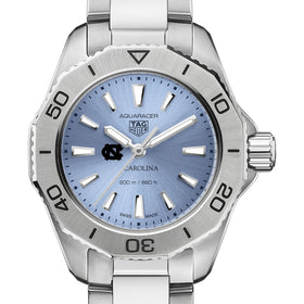 UNC Women&#39;s TAG Heuer Steel Aquaracer with Blue Sunray Dial Shot #1