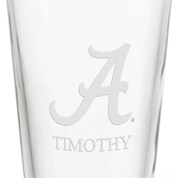 University of Alabama 16 oz Pint Glass Shot #3