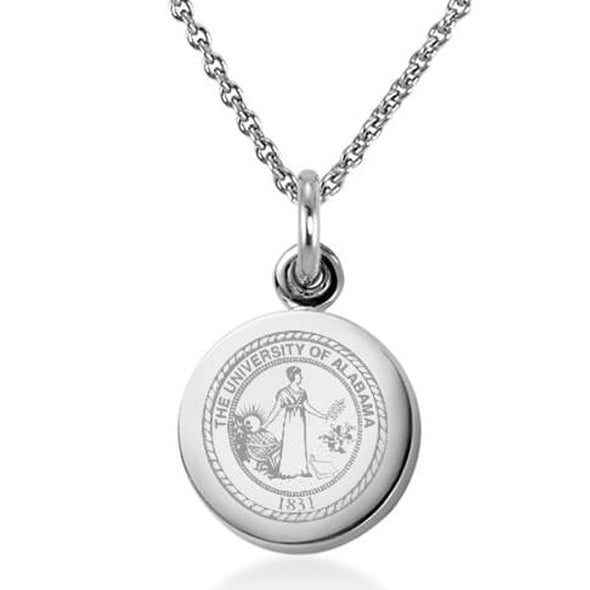 University of Alabama Necklace with Charm in Sterling Silver Shot #1