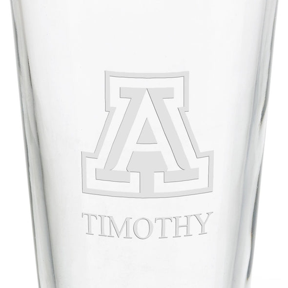 University of Arizona 16 oz Pint Glass- Set of 4 Shot #3