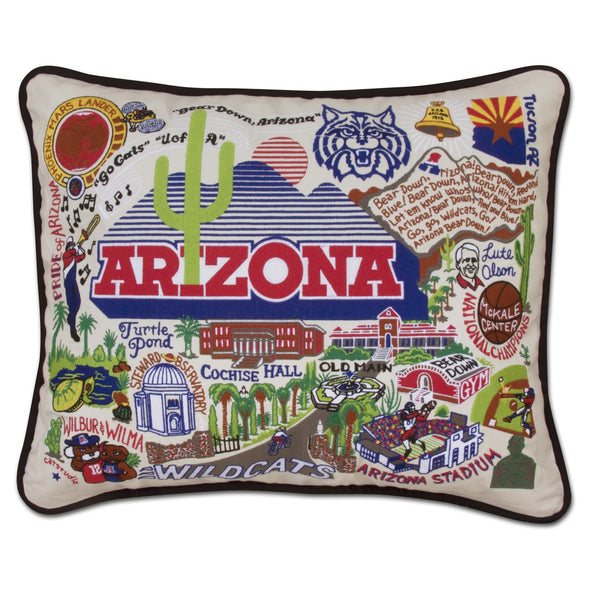 University of Arizona Embroidered Pillow Shot #1