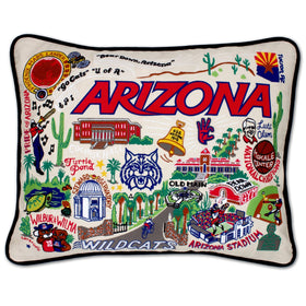 University of Arizona Embroidered Pillow Shot #1
