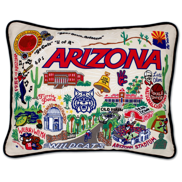 University of Arizona Embroidered Pillow Shot #1