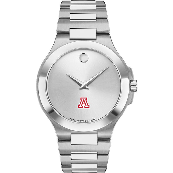University of Arizona Men&#39;s Movado Collection Stainless Steel Watch with Silver Dial Shot #2